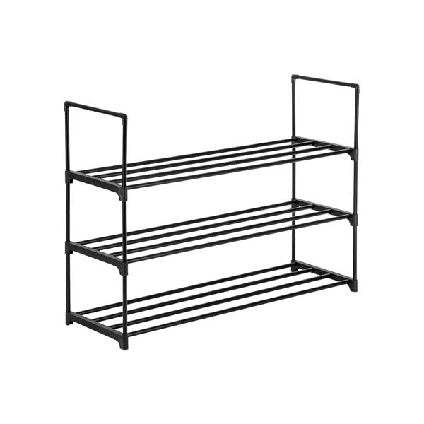 3 Tiers Shoe Rack Shoe Tower Shelf Storage Organizer For Bedroom, Entryway, Hallway, and Closet Black Color - NON BRANDED SUPERMARKET
