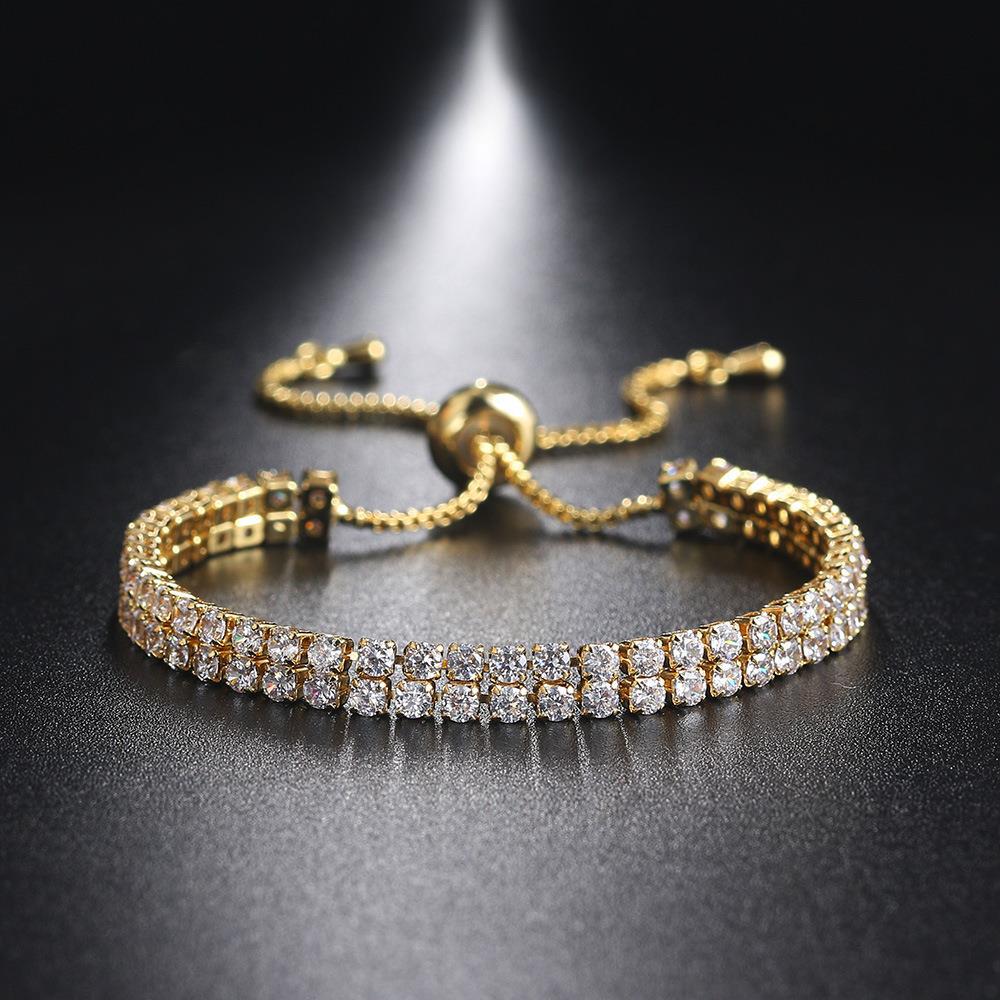 Fashion Double Row Zircon Bracelet For Women Rhinestone Bracelet - NON BRANDED SUPERMARKET