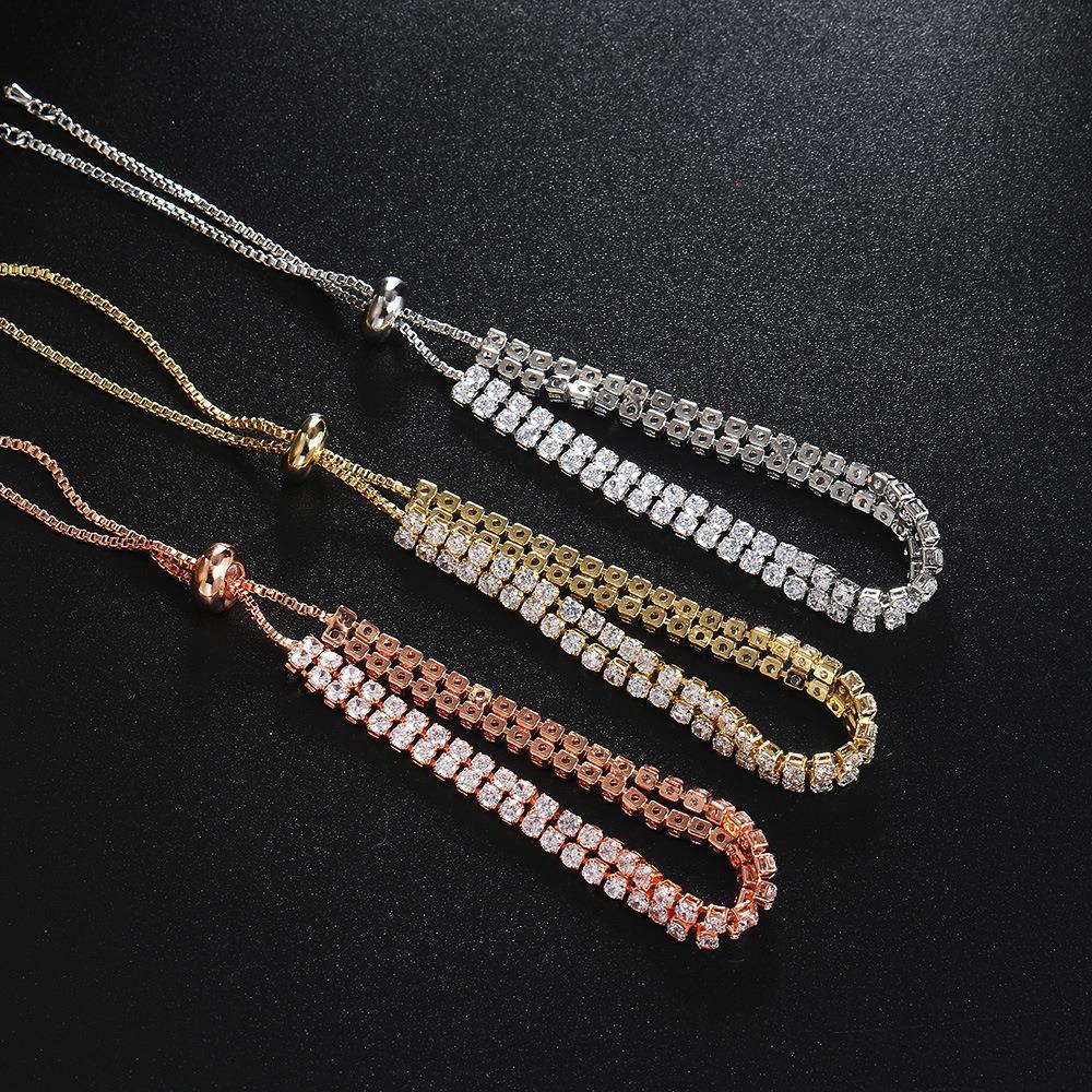 Fashion Double Row Zircon Bracelet For Women Rhinestone Bracelet - NON BRANDED SUPERMARKET