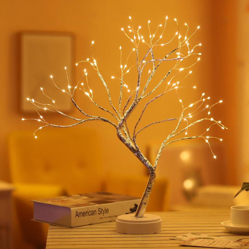 Tree Light Touch Switch Pearl Star Night Light - NON BRANDED SUPERMARKET