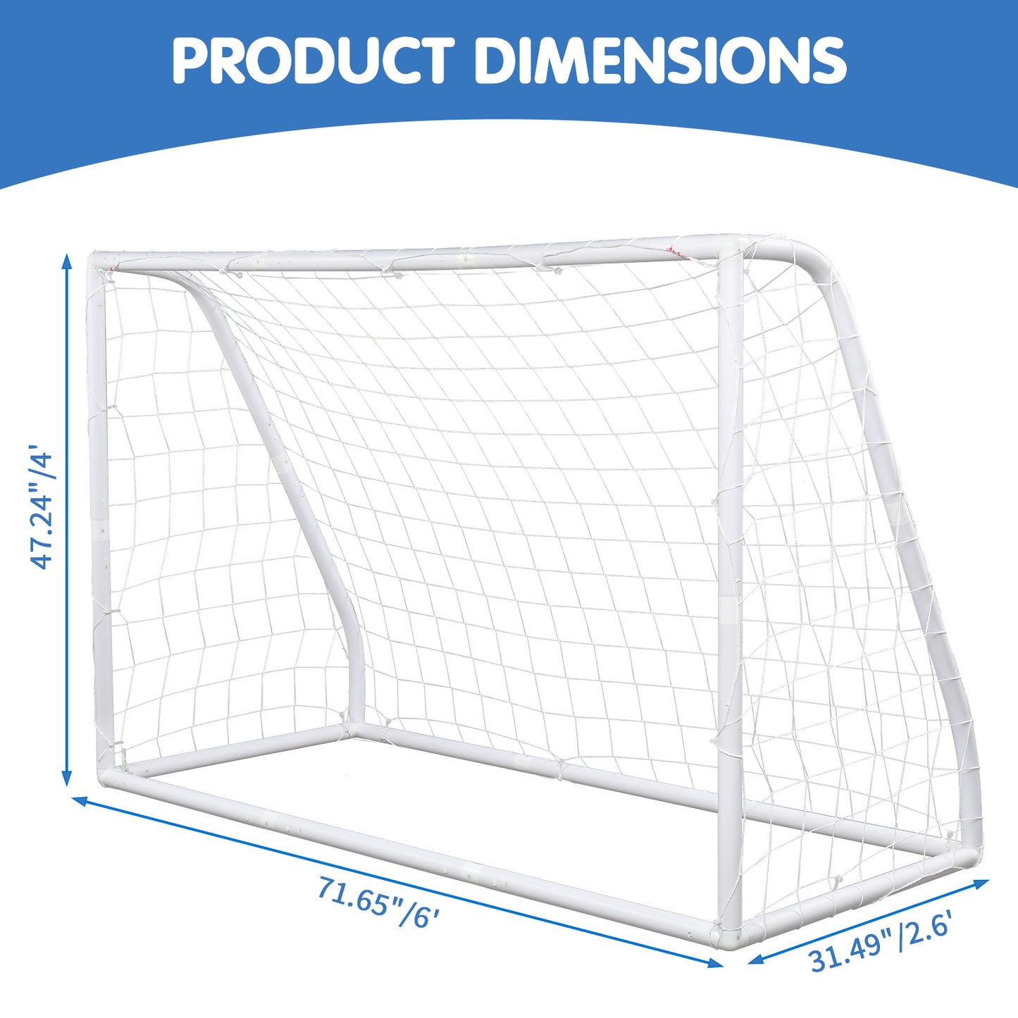 182*120*80cm PVC Pipe Three-In-One With Target Cloth Football Goal - NON BRANDED SUPERMARKET