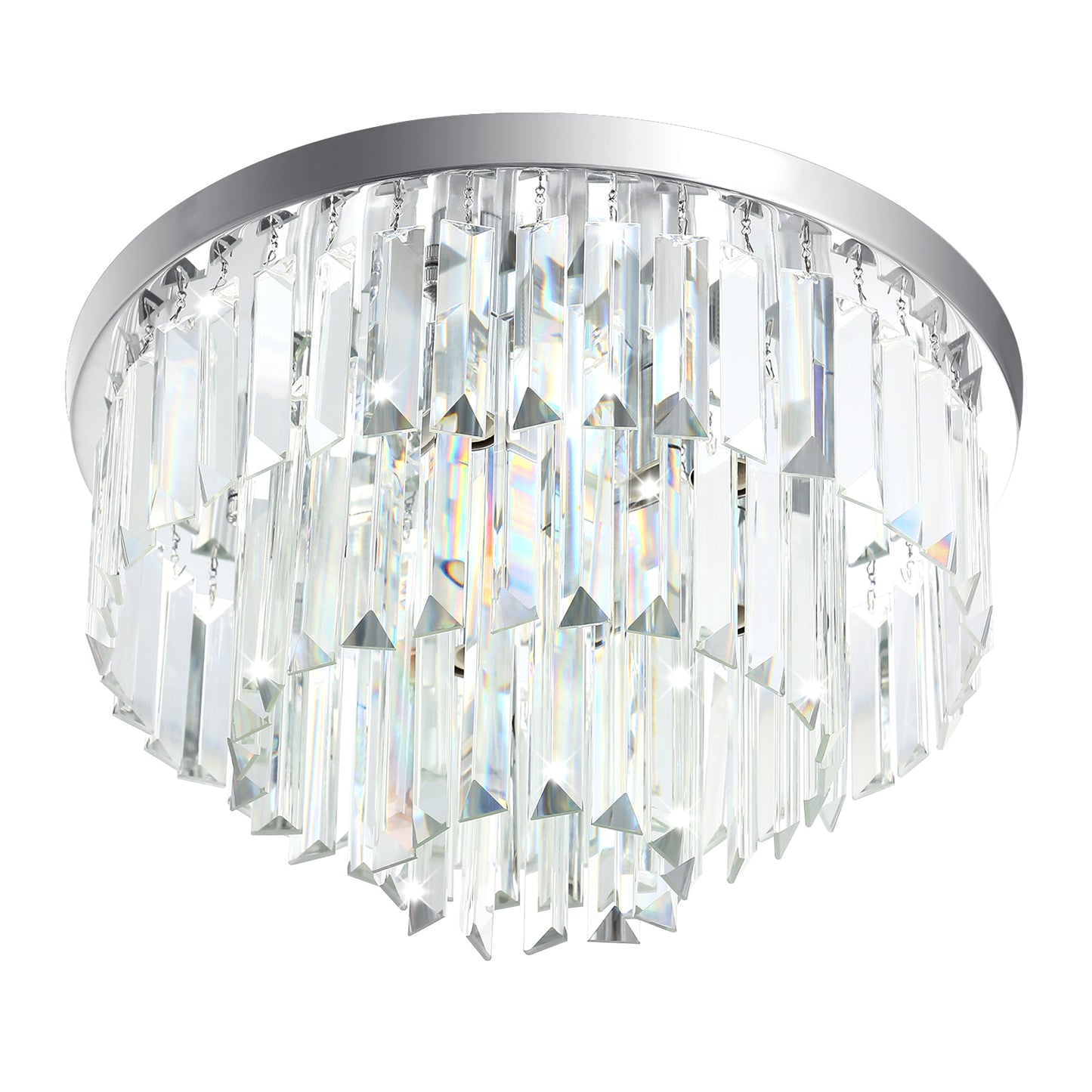 Crystal Chandelier Ceiling Light Fixture 5- Lights Flush Mount Ceiling Light - NON BRANDED SUPERMARKET