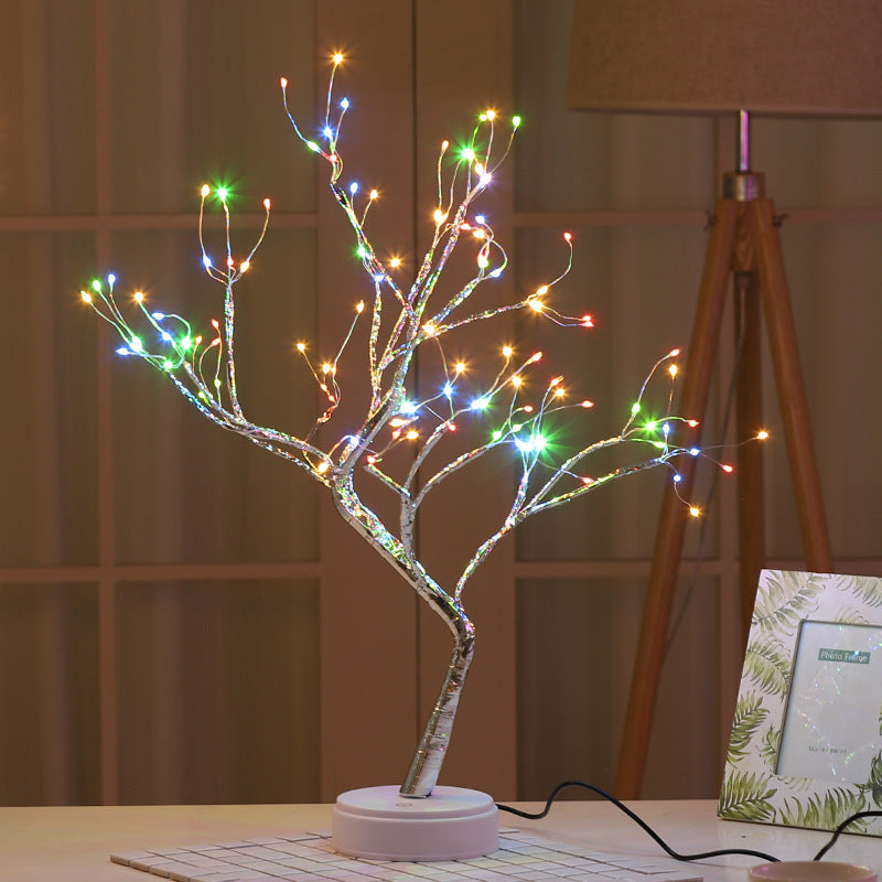 Tree Light Touch Switch Pearl Star Night Light - NON BRANDED SUPERMARKET