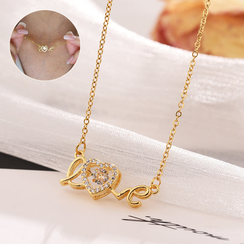 Valentines Day Gift New Titanium Steel Necklace Fashion New Love Smart Necklace Female Clavicle Chain Fashion Jewelry Woman - NON BRANDED SUPERMARKET