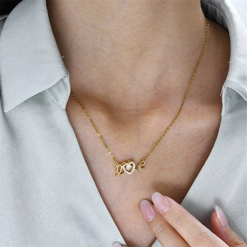 Valentines Day Gift New Titanium Steel Necklace Fashion New Love Smart Necklace Female Clavicle Chain Fashion Jewelry Woman - NON BRANDED SUPERMARKET
