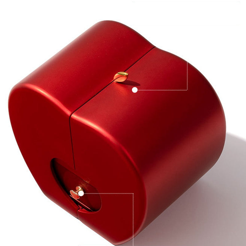 Fashion Jewelry Box Red Apple Christmas Gift Necklace Eternal Rose For Girl Mother's Day Valentine's Day Gifts With Artificial Flower Rose Flower Jewelry Box - NON BRANDED SUPERMARKET