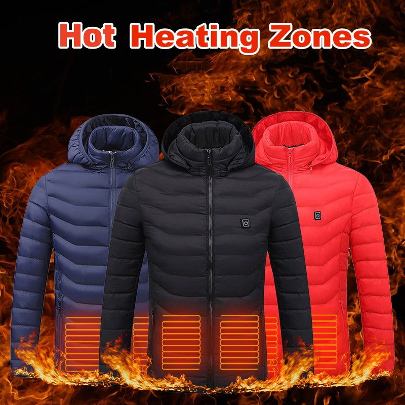 Men's Electric Heated Puffer Jacket - NON BRANDED SUPERMARKET