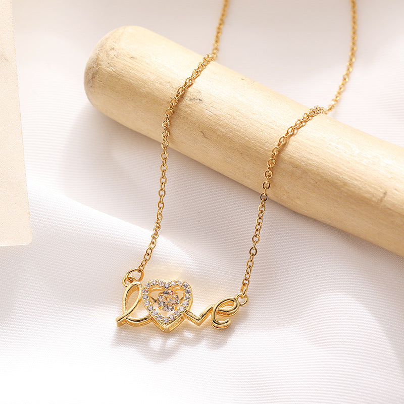 Valentines Day Gift New Titanium Steel Necklace Fashion New Love Smart Necklace Female Clavicle Chain Fashion Jewelry Woman - NON BRANDED SUPERMARKET