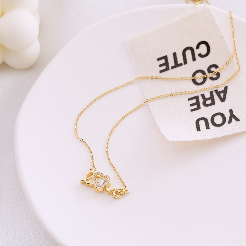 Valentines Day Gift New Titanium Steel Necklace Fashion New Love Smart Necklace Female Clavicle Chain Fashion Jewelry Woman - NON BRANDED SUPERMARKET