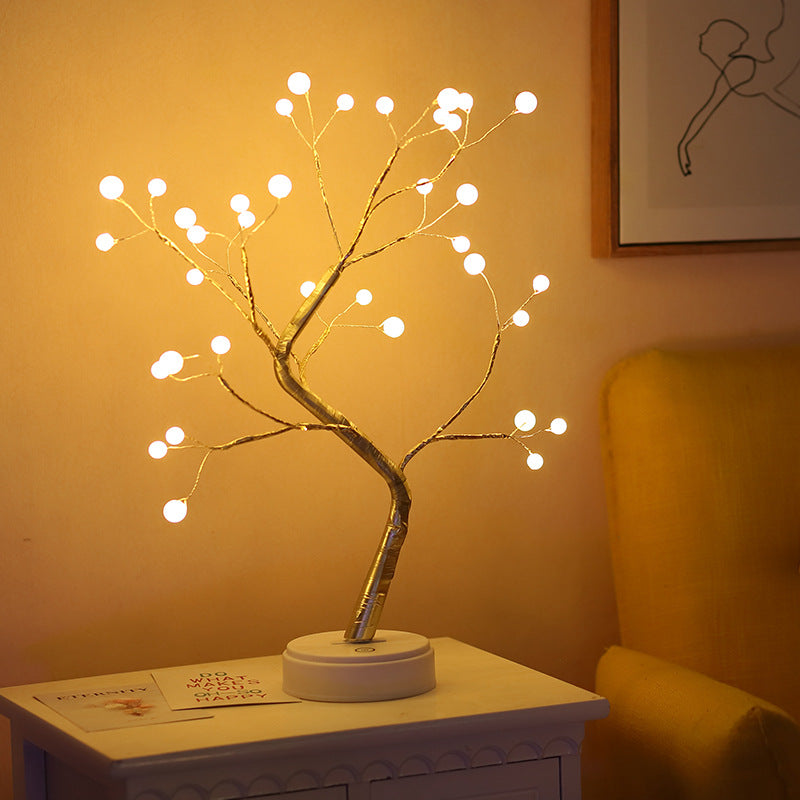 Tree Light Touch Switch Pearl Star Night Light - NON BRANDED SUPERMARKET