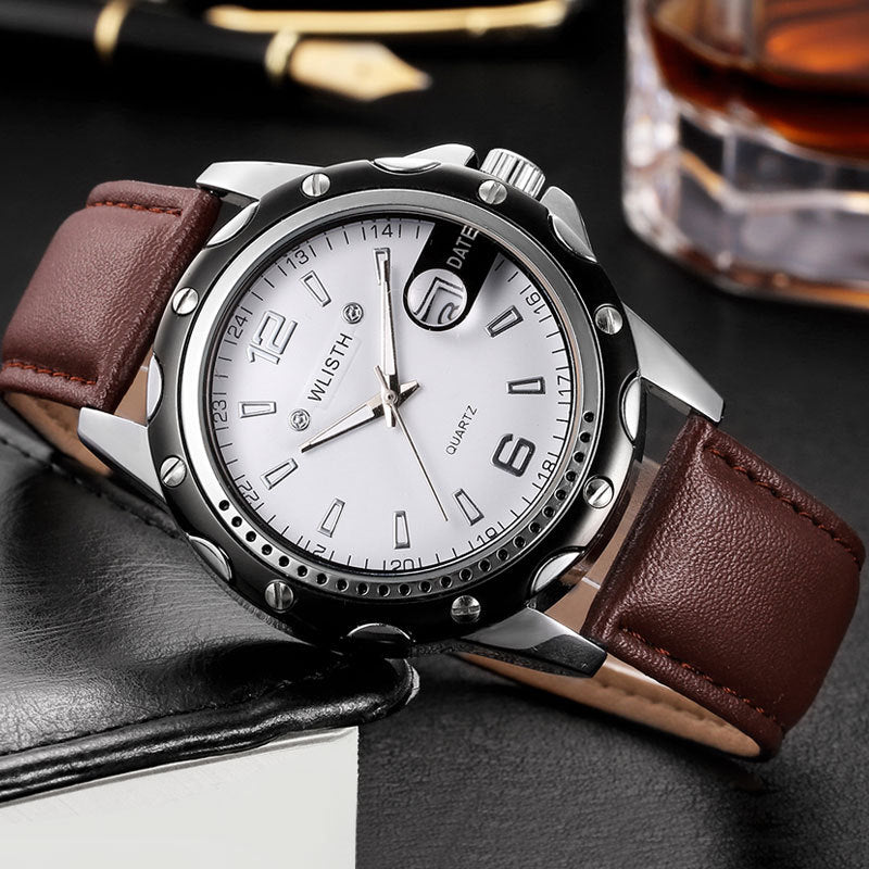 Waterproof Men's Calendar Business Quartz Watch - NON BRANDED SUPERMARKET