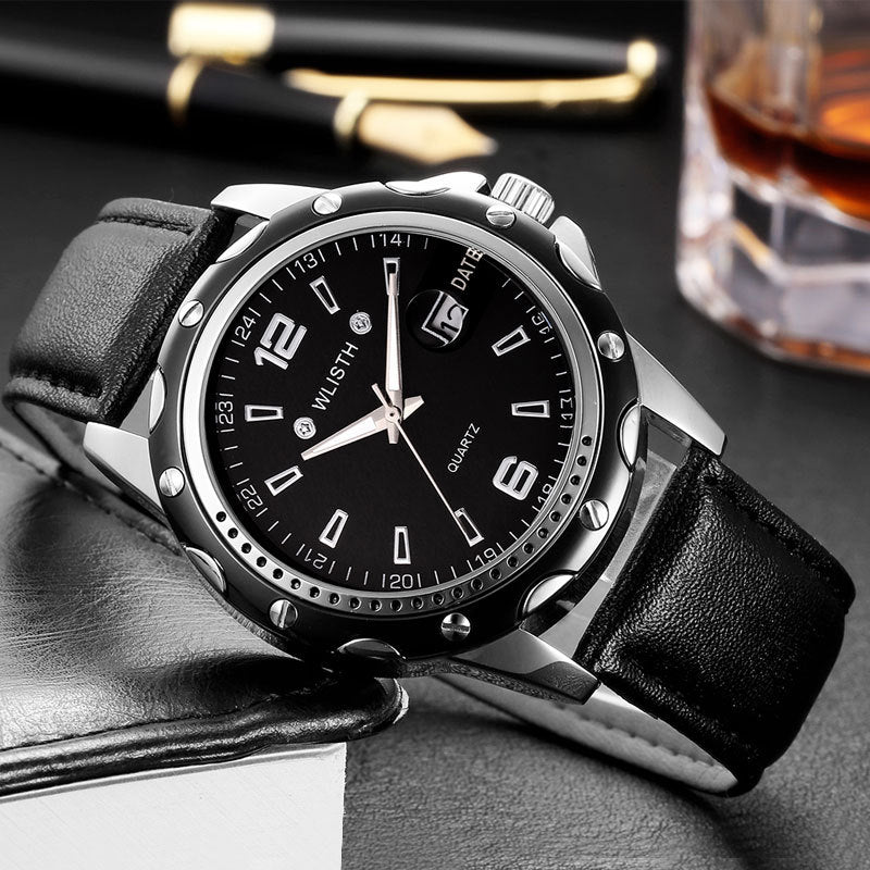Waterproof Men's Calendar Business Quartz Watch - NON BRANDED SUPERMARKET