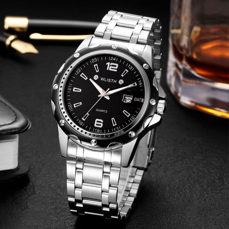 Waterproof Men's Calendar Business Quartz Watch - NON BRANDED SUPERMARKET