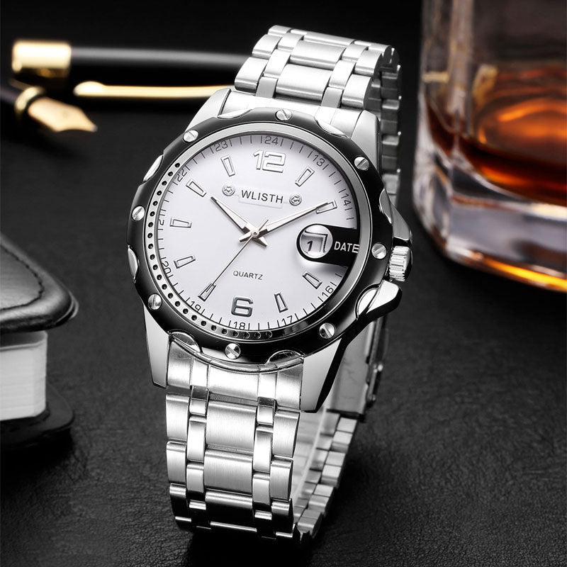Waterproof Men's Calendar Business Quartz Watch - NON BRANDED SUPERMARKET