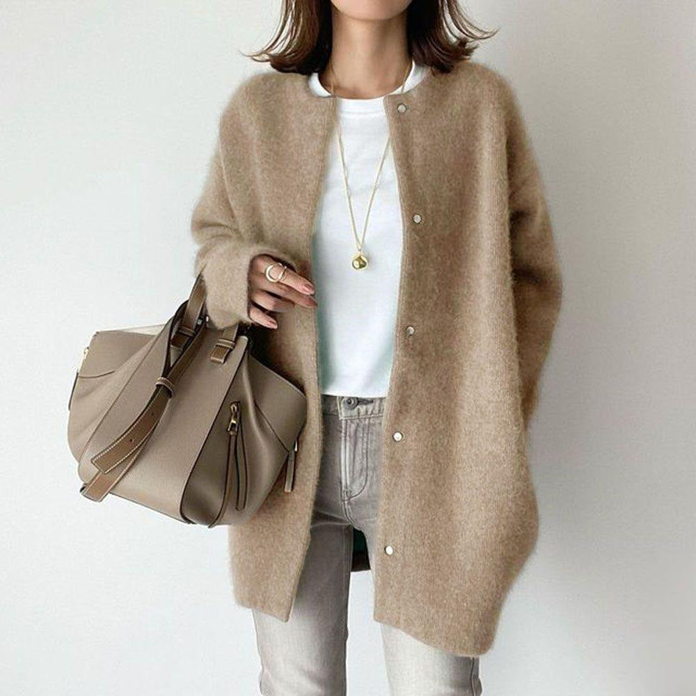 Stylish Knit Slimming Coat - NON BRANDED SUPERMARKET