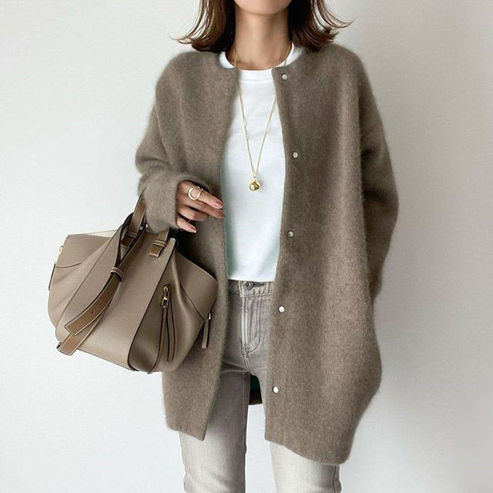 Stylish Knit Slimming Coat - NON BRANDED SUPERMARKET