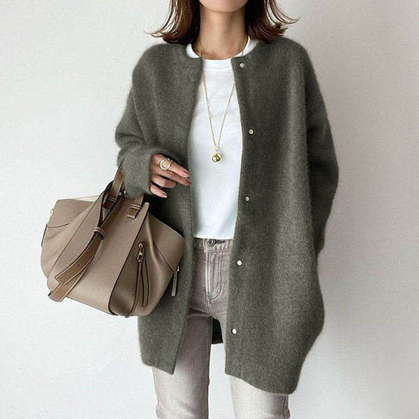 Stylish Knit Slimming Coat - NON BRANDED SUPERMARKET