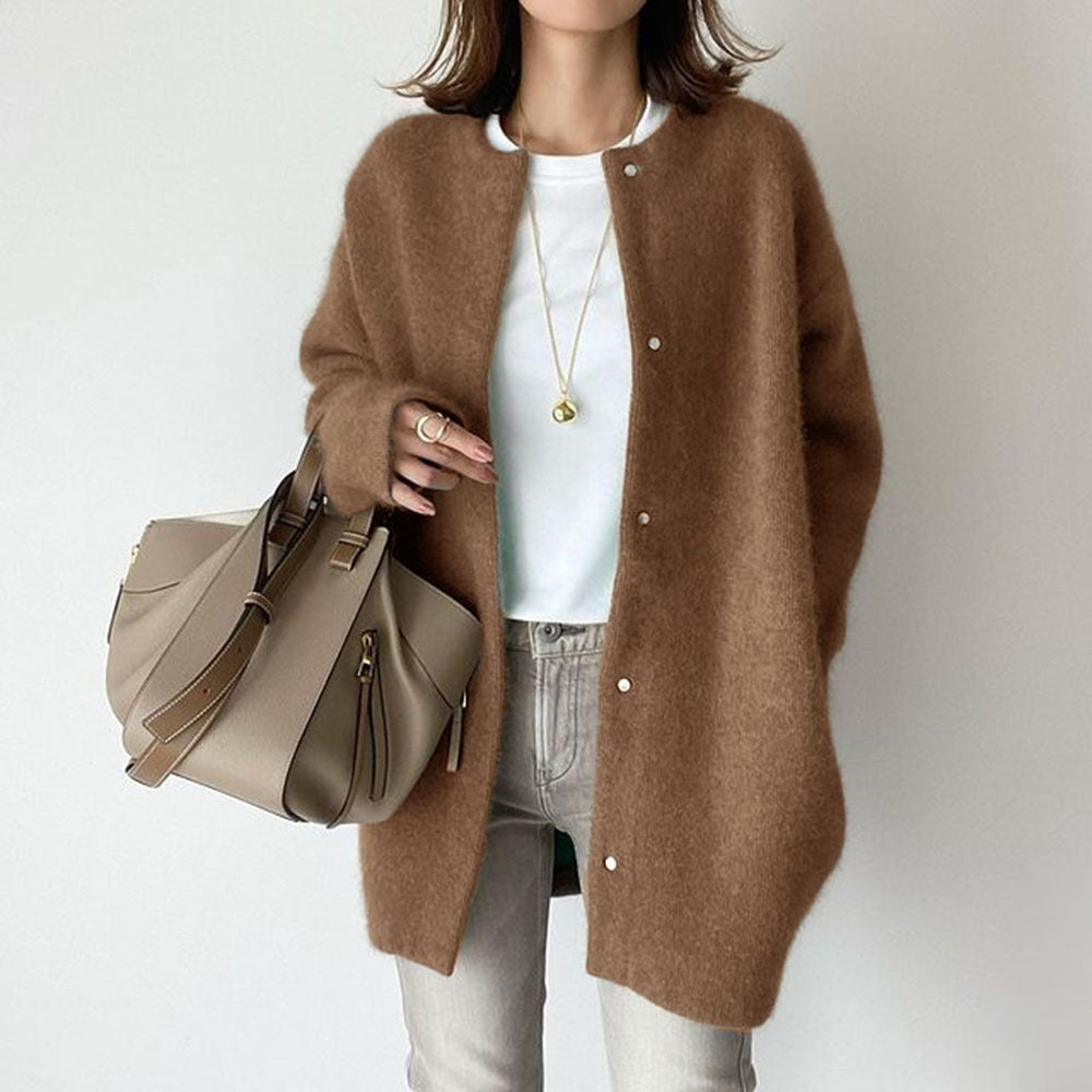 Stylish Knit Slimming Coat - NON BRANDED SUPERMARKET