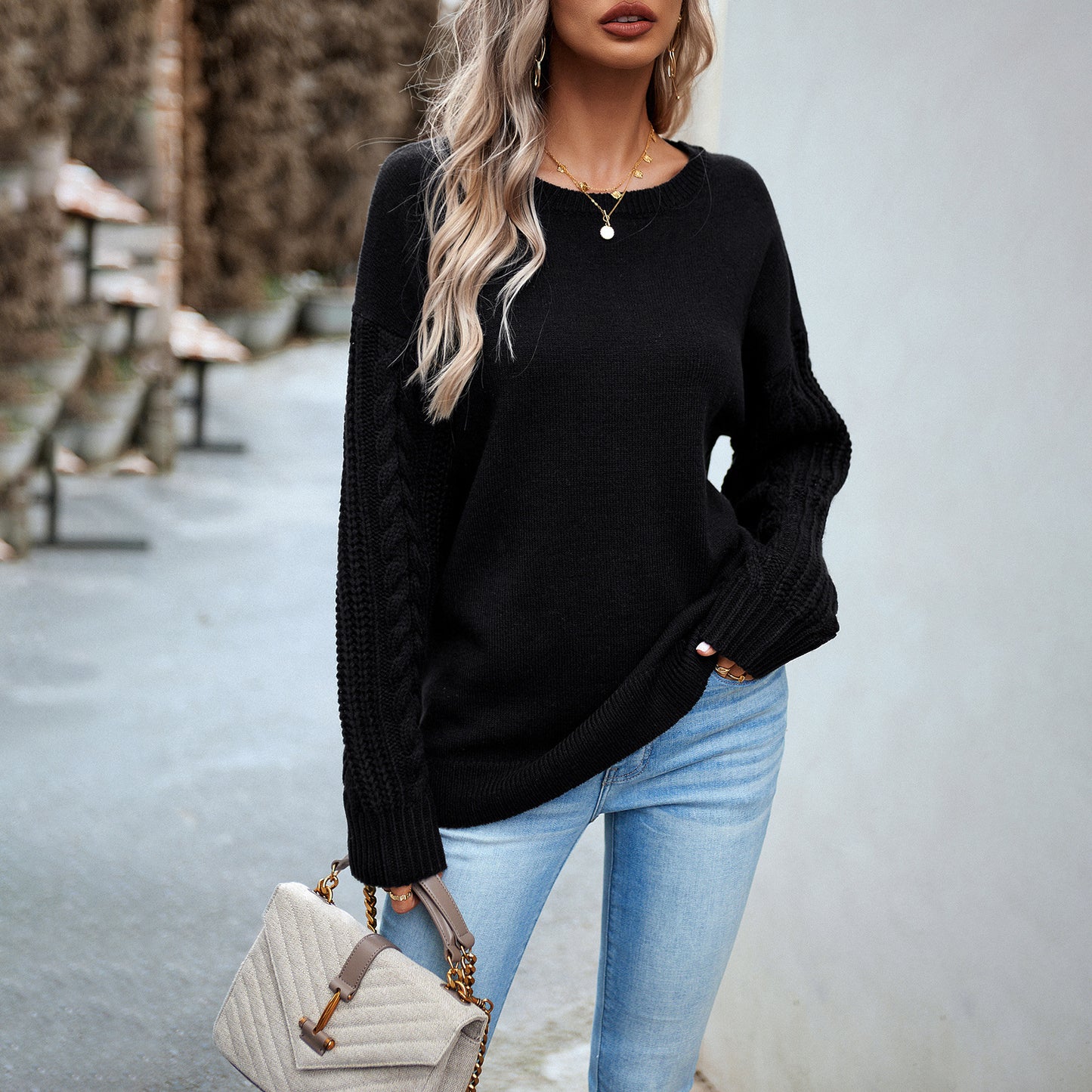 Women's Round Neck Sweater - NON BRANDED SUPERMARKET