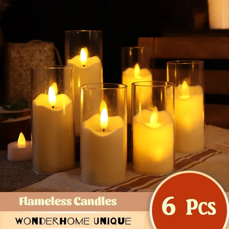 6Pcs Led Flameless Electric Candles Lamp - NON BRANDED SUPERMARKET