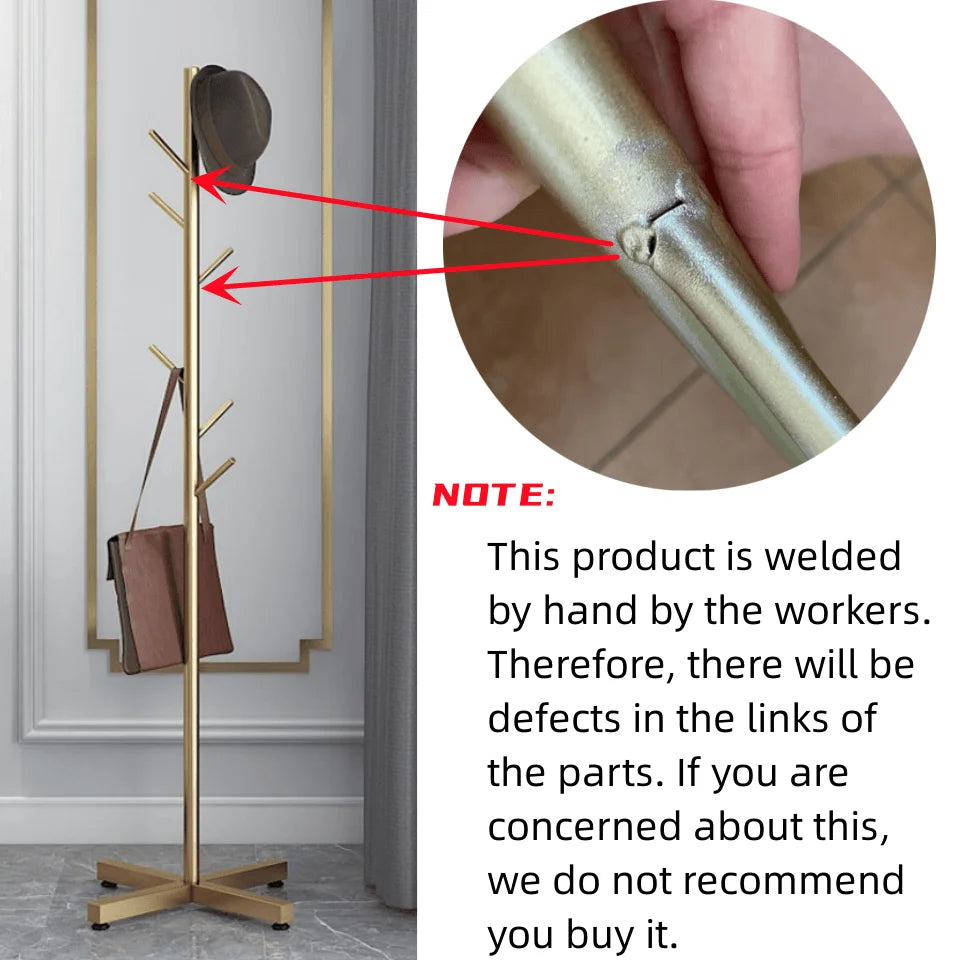1.7m Marble Coat Hanger Floor Stand Coat Rack Home Clothing Organizer - NON BRANDED SUPERMARKET