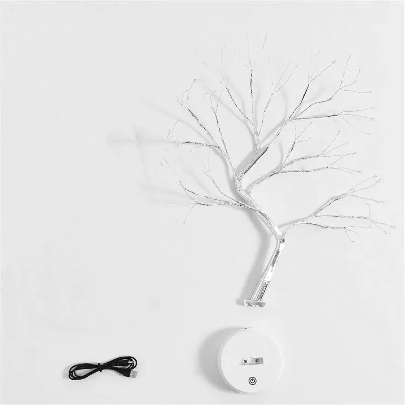 LED Night Light Mini Christmas Tree Copper Wire Garland Lamp - NON BRANDED SUPERMARKET