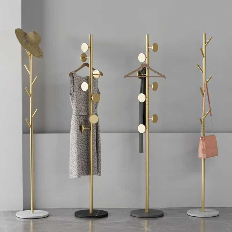 1.7m Marble Coat Hanger Floor Stand Coat Rack Home Clothing Organizer - NON BRANDED SUPERMARKET