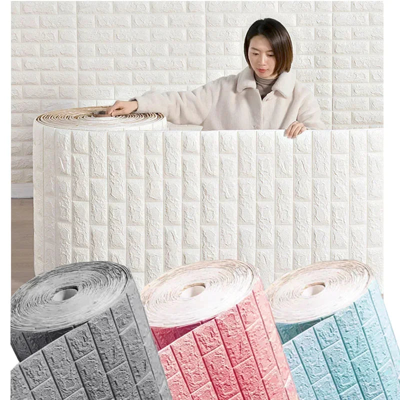 3D Self-adhesive Wallpaper Stickers 3M Brick Wall Stickers Home Decor - NON BRANDED SUPERMARKET