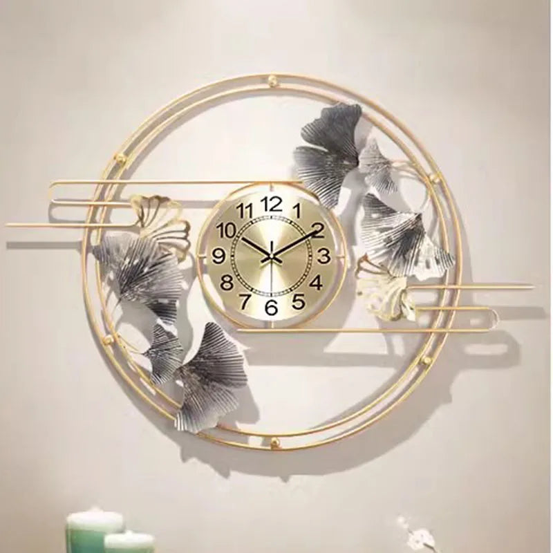 Aesthetic Luxury Wall Clocks Art Mural Living Room Design Wall Watch - NON BRANDED SUPERMARKET