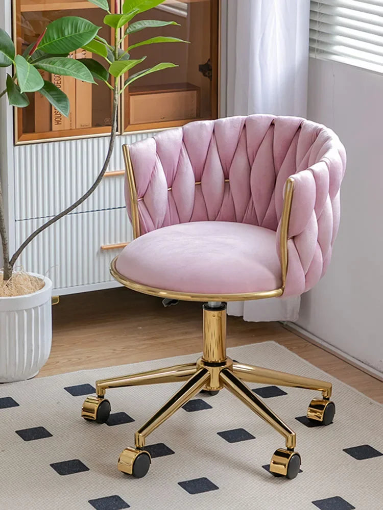 Luxury Makeup Stool,Furniture Living Room Dining Chair,Bedroom Dressing Table,Rotating Backrest,Makeup Chairs,Manicure Stools - NON BRANDED SUPERMARKET