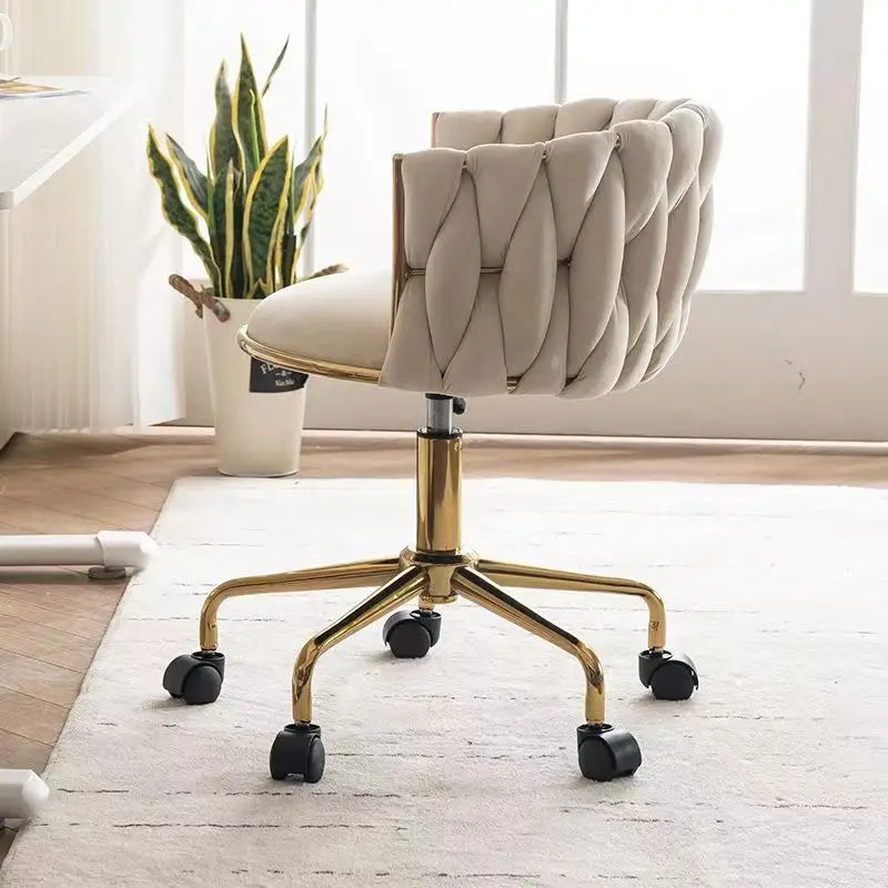 Luxury Makeup Stool,Furniture Living Room Dining Chair,Bedroom Dressing Table,Rotating Backrest,Makeup Chairs,Manicure Stools - NON BRANDED SUPERMARKET