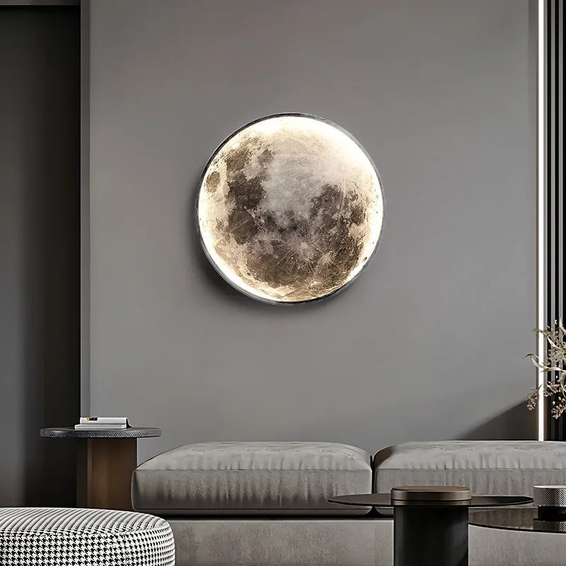 Modern 3D Moon Led Wall Lamp - NON BRANDED SUPERMARKET