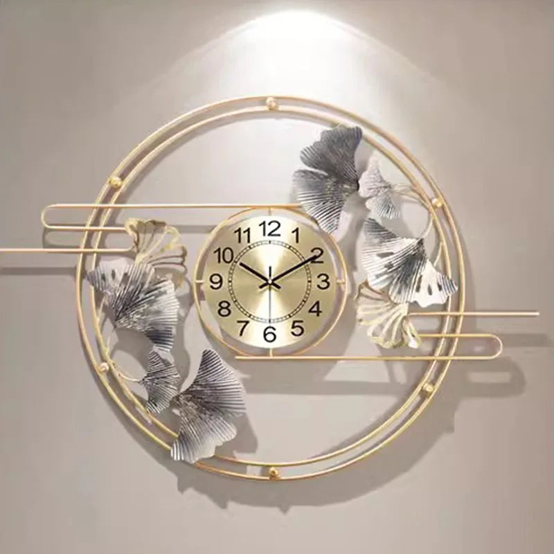 Aesthetic Luxury Wall Clocks Art Mural Living Room Design Wall Watch - NON BRANDED SUPERMARKET