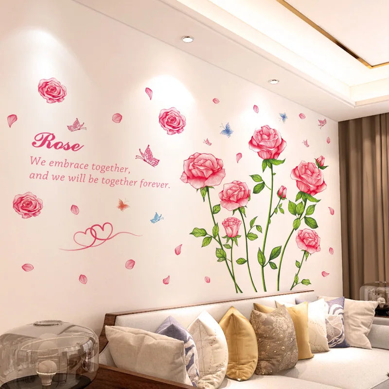 3D Bedroom Warm Wall Stickers Room Layout Living Room Stickers Wall Decoration Wallpaper Self-adhesive Bedside Wall Wallpaper - NON BRANDED SUPERMARKET
