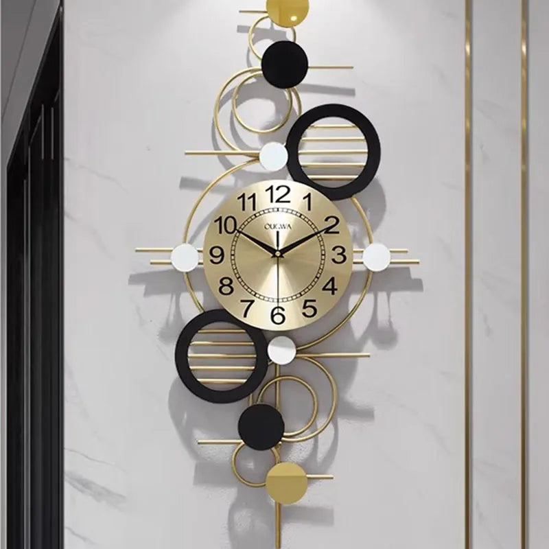 Minimalist Restaurant Wall Clocks Art Mural Luxury Living Room Wall Watch - NON BRANDED SUPERMARKET