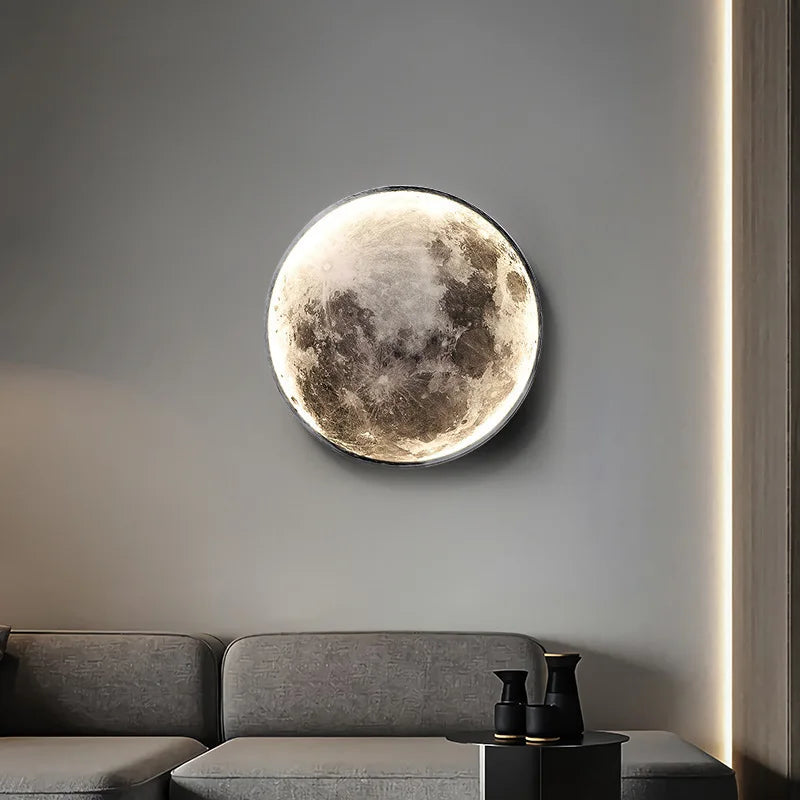 Modern 3D Moon Led Wall Lamp - NON BRANDED SUPERMARKET