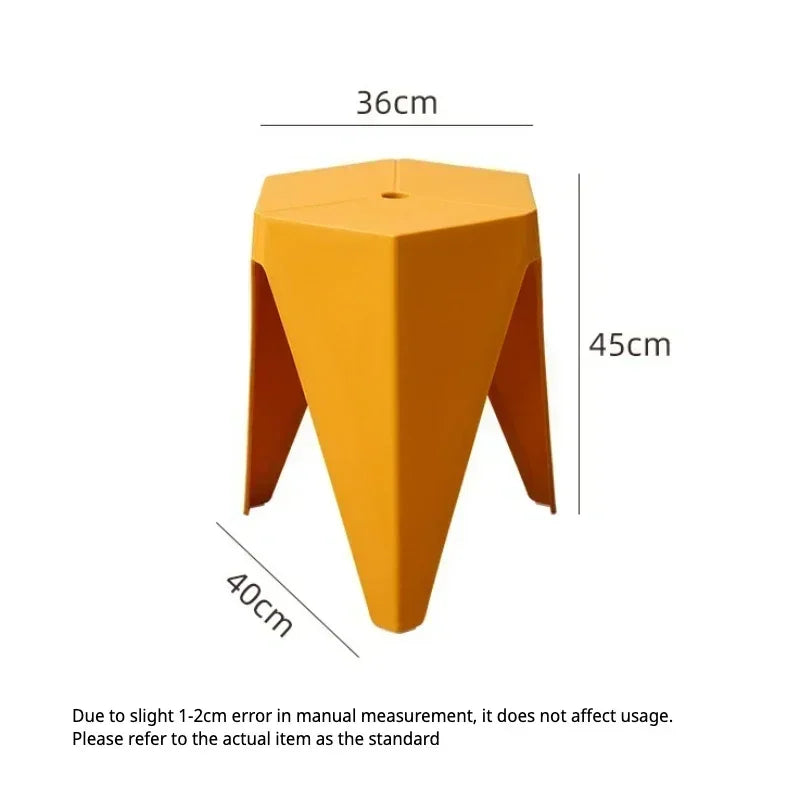 Household high stool, living room square stool, stackable stool, household goods, durable stool chair - NON BRANDED SUPERMARKET
