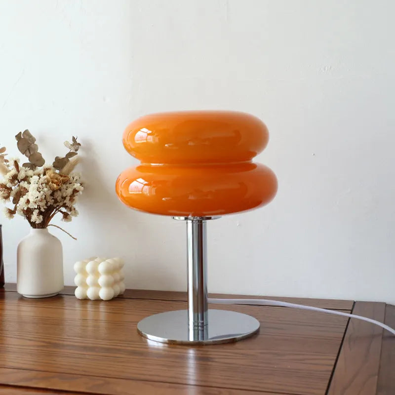 Macaron Glass Table Lamp Trichromatic Dimming Living Room Atmosphere Lamps - NON BRANDED SUPERMARKET