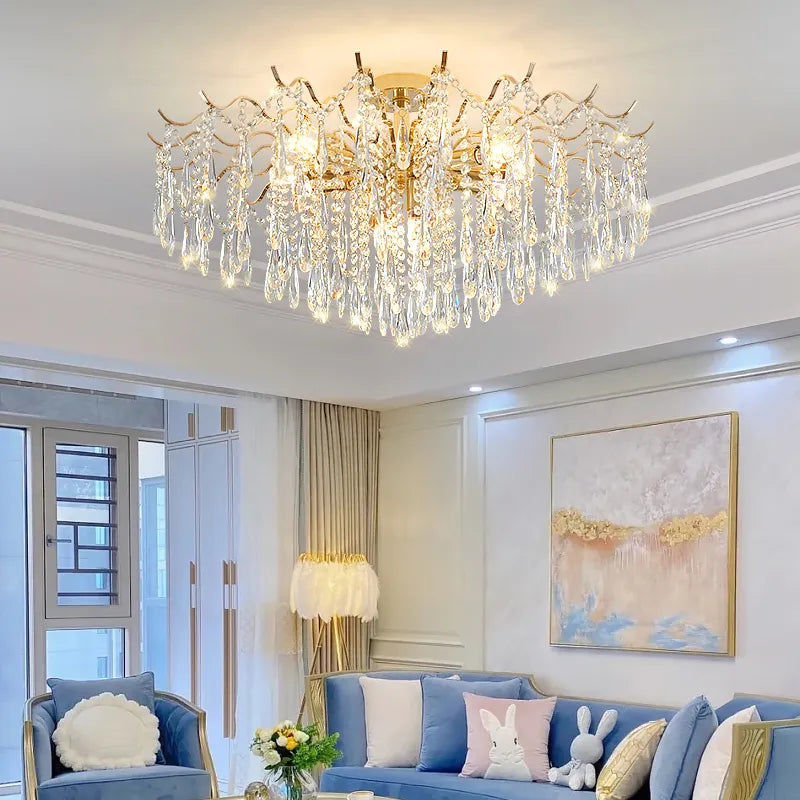 European Crystal Chandelier Living Room Lights - NON BRANDED SUPERMARKET