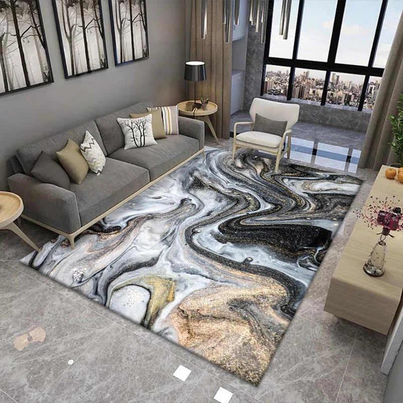Nordic Light Luxury Marble Living Room Carpet Rugs - NON BRANDED SUPERMARKET