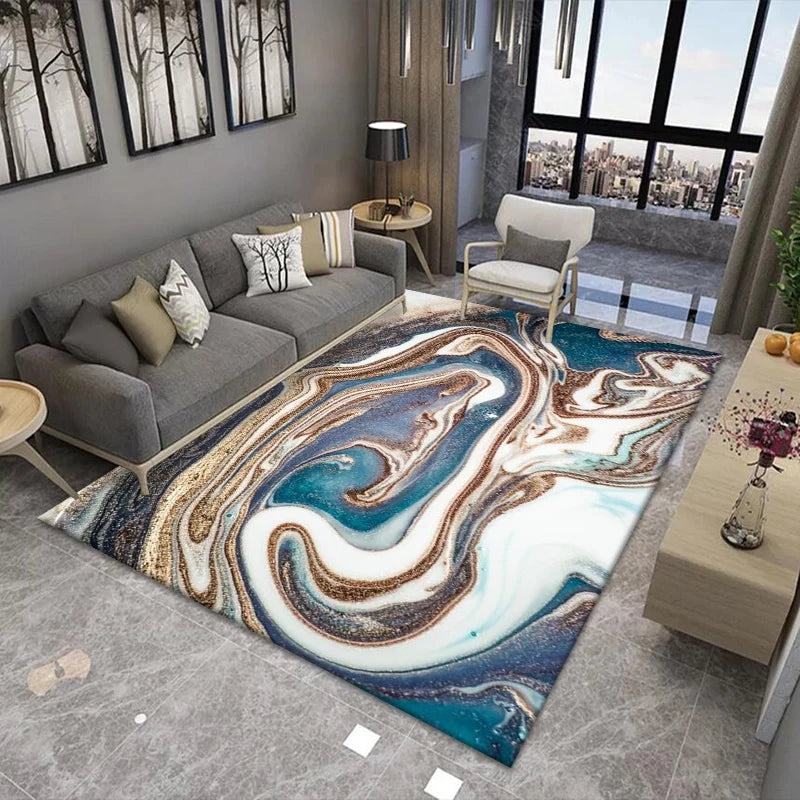 Nordic Light Luxury Marble Living Room Carpet Rugs - NON BRANDED SUPERMARKET