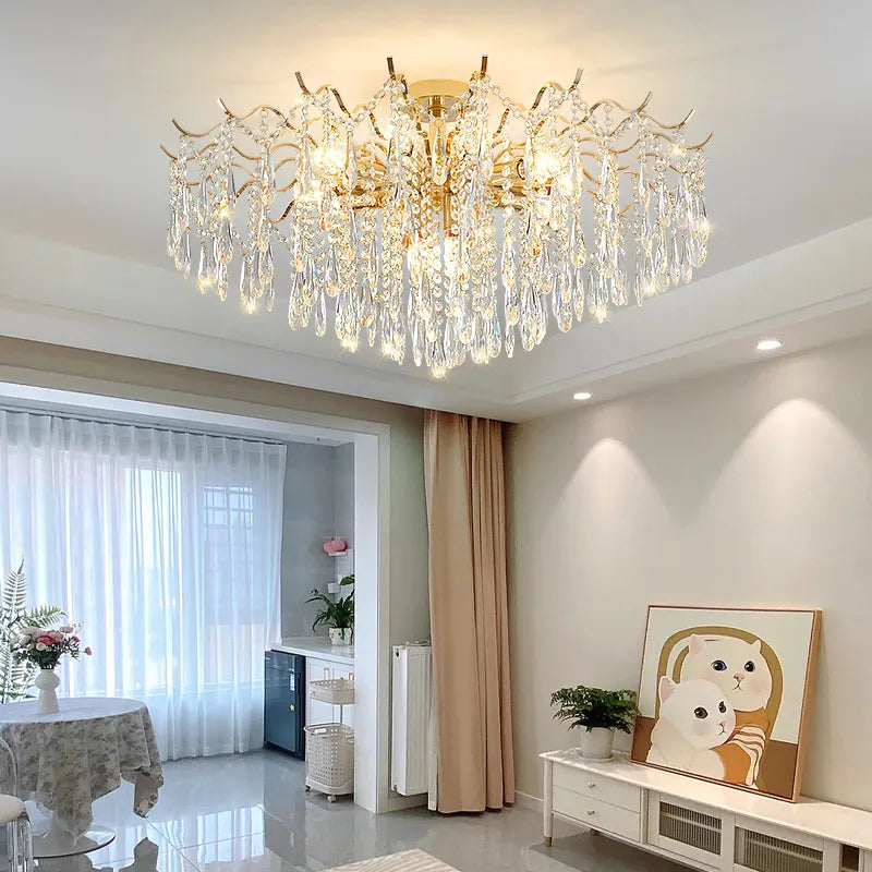 European Crystal Chandelier Living Room Lights - NON BRANDED SUPERMARKET