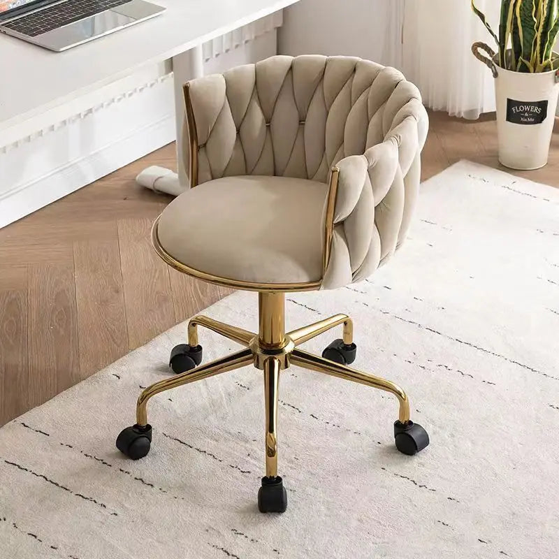 Luxury Makeup Stool,Furniture Living Room Dining Chair,Bedroom Dressing Table,Rotating Backrest,Makeup Chairs,Manicure Stools - NON BRANDED SUPERMARKET