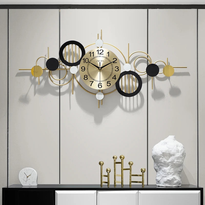 Minimalist Restaurant Wall Clocks Art Mural Luxury Living Room Wall Watch - NON BRANDED SUPERMARKET