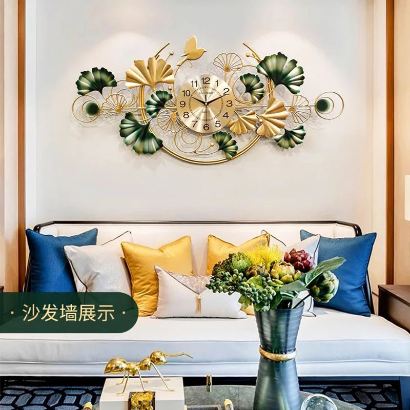 Living Room Wall Clocks Aesthetic Art Mural Luxury Large Design Wall Watch - NON BRANDED SUPERMARKET