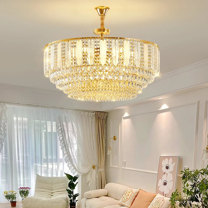 Modern Crystal Living Room Light Creative Design Sense Hanging Lighting Lamps - NON BRANDED SUPERMARKET