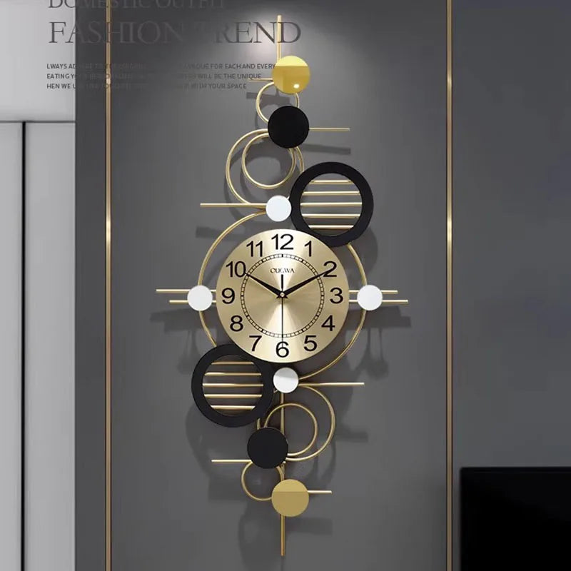 Minimalist Restaurant Wall Clocks Art Mural Luxury Living Room Wall Watch - NON BRANDED SUPERMARKET