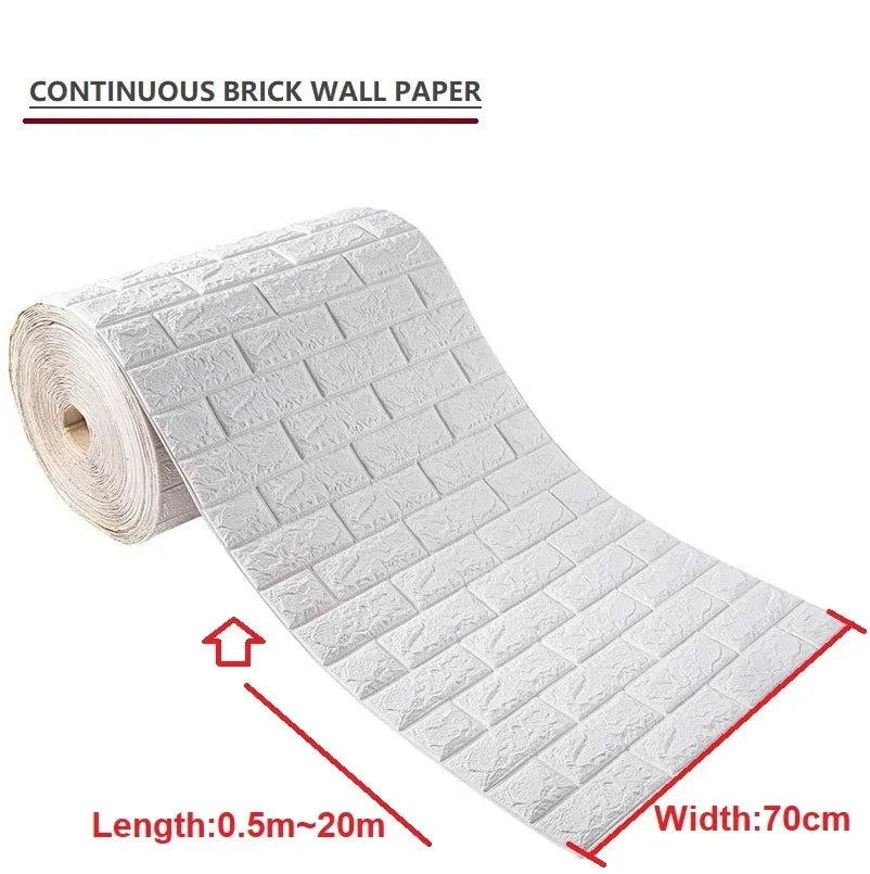 3D Self-adhesive Wallpaper Stickers 3M Brick Wall Stickers Home Decor - NON BRANDED SUPERMARKET