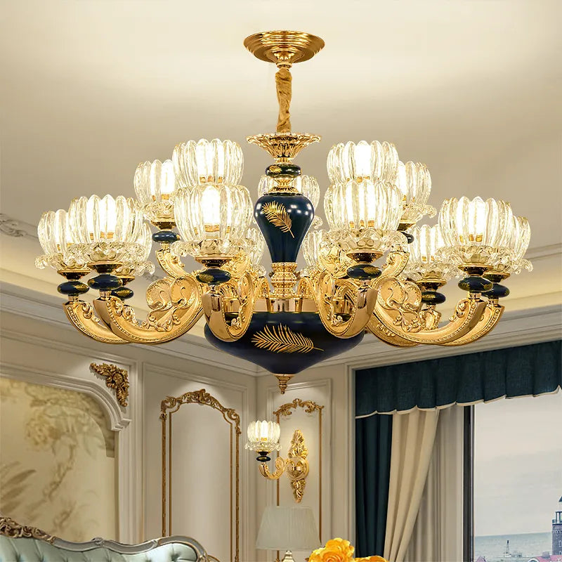 Living Room European Style Light Luxury Chandelier Bedroom Lamp - NON BRANDED SUPERMARKET