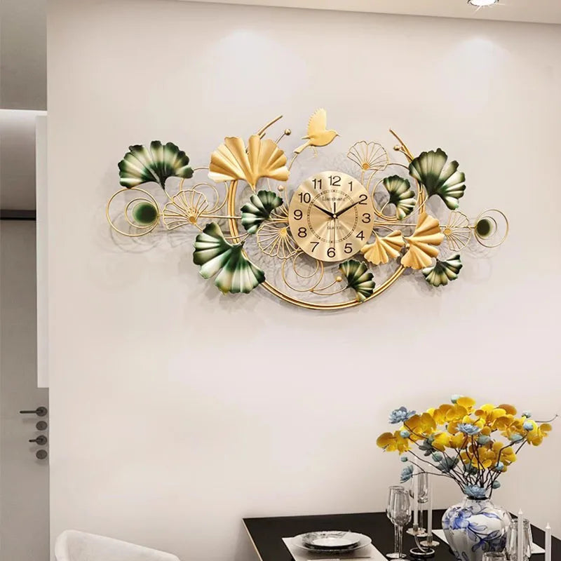 Living Room Wall Clocks Aesthetic Art Mural Luxury Large Design Wall Watch - NON BRANDED SUPERMARKET